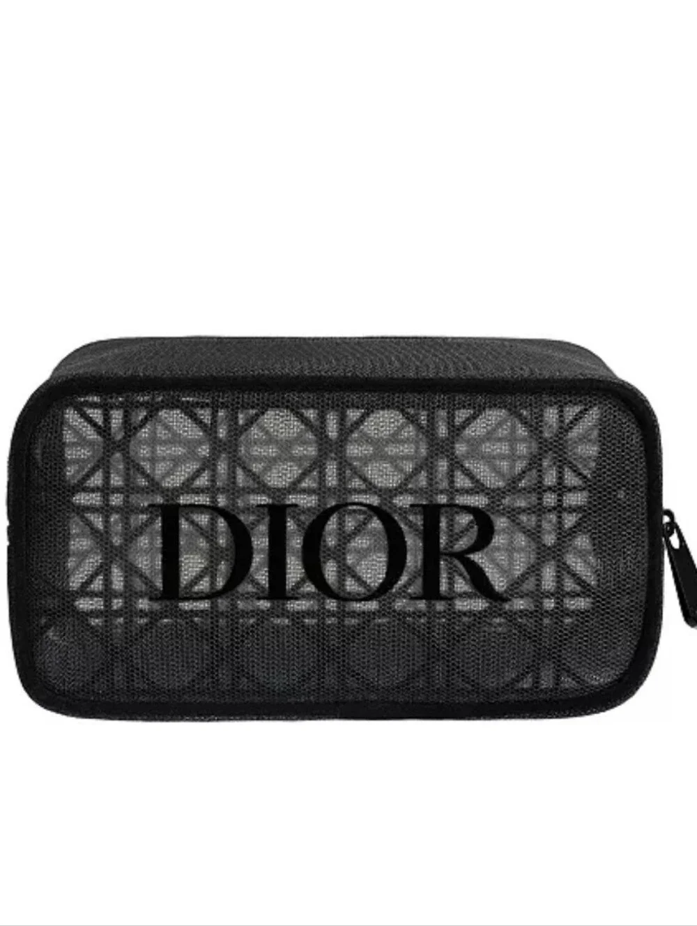 Dior Black Mesh Logo Pouch - Picture 1 of 12